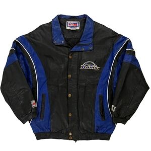 Vintage 90s STARTER St Louis Rams NFL Varsity Leather Jacket Size M/L
